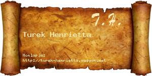 Turek Henrietta névjegykártya