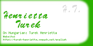 henrietta turek business card